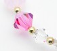 Pink Hoop Crystal Earrings 